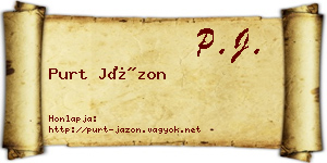 Purt Jázon névjegykártya